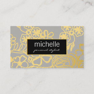 Eleganter Floral Print Personal Stylist Visitenkarte