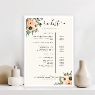 Eleganter Floral Salon mit Grüntönen  Poster