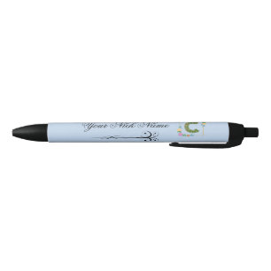 Eleganter floraler Anfangsbuchstabe C Kugelschreiber