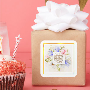 Eleganter floraler Happy Mother's Day Aufkleber