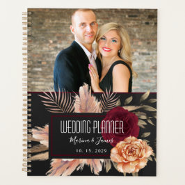 Eleganter floraler Hochzeitsplaner für Foto Planer