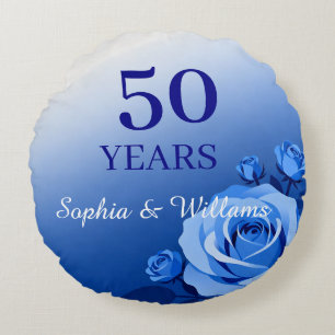 Eleganter floraler Keepake - Personalisiert romant Rundes Kissen