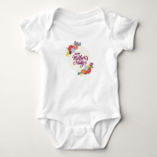 Eleganter floraler Muttertag Bodysuit Baby Strampler