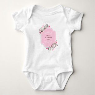 Eleganter floraler Muttertag   Bodysuit Baby Strampler