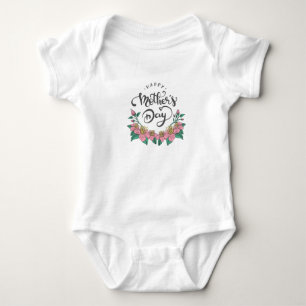 Eleganter floraler Muttertag   Bodysuit Baby Strampler