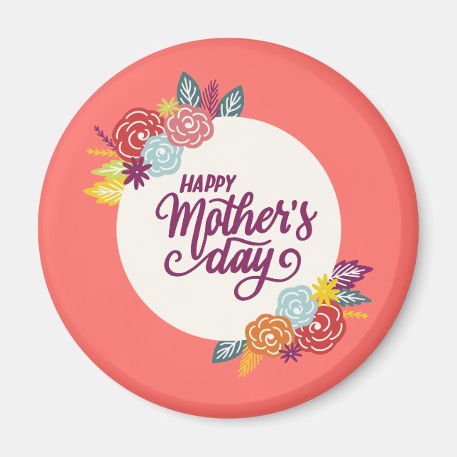 Eleganter floraler Muttertag | Magnet (Vorne)