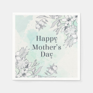 Eleganter floraler Muttertag   Napkin Serviette