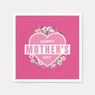 Eleganter floraler Muttertag Napkin Serviette