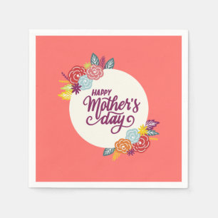 Eleganter floraler Muttertag   Napkin Serviette