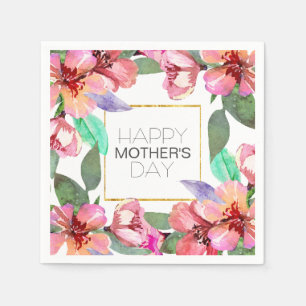 Eleganter floraler Muttertag Napkin Serviette