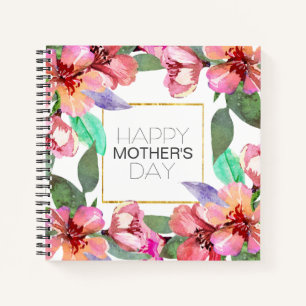 Eleganter floraler Muttertag   Notebook Notizbuch