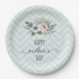 Eleganter floraler Muttertag | Papierplatte Pappteller