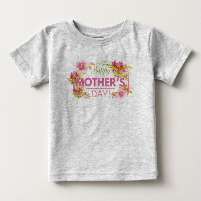 Eleganter floraler Muttertag | Sweatshirt Baby T-shirt (Vorderseite)