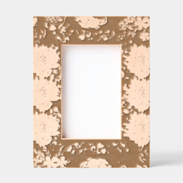 Eleganter floraler Portraitrahmen - schöner Seiten Geätzte Rahmen