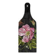 Eleganter floraler Stickereimuster Schwarzer Hinte