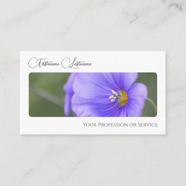 Eleganter floristischer Blume Blossom Kalligraphie Visitenkarte (Vorderseite)