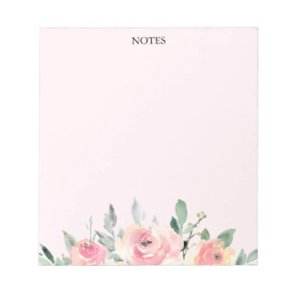 Eleganter, florrosa Notepad - Machen Sie es benutz Notizblock
