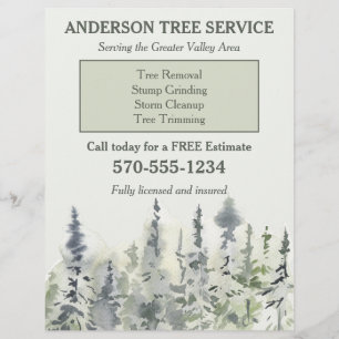Eleganter Flyer für Baumpflege Arborist Baumschnit