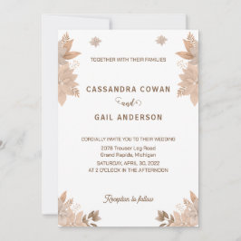 Eleganter Flyer Hochzeit Einladung