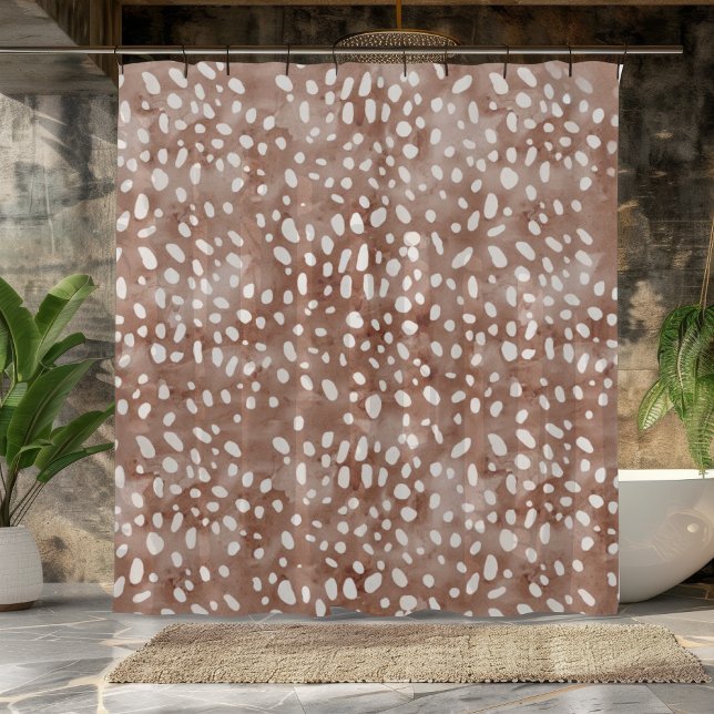 Eleganter Forest Deer Print Shower Vorhang (Von Creator hochgeladen)