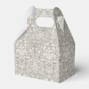 eleganter formaler weißer Damast-Spitzen-Brokat Geschenkschachtel