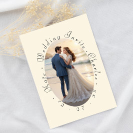 Eleganter Foto Frame QR Code Einladung