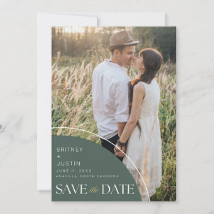 Eleganter Foto Hochzeit im Herbst QR Code Save The Date