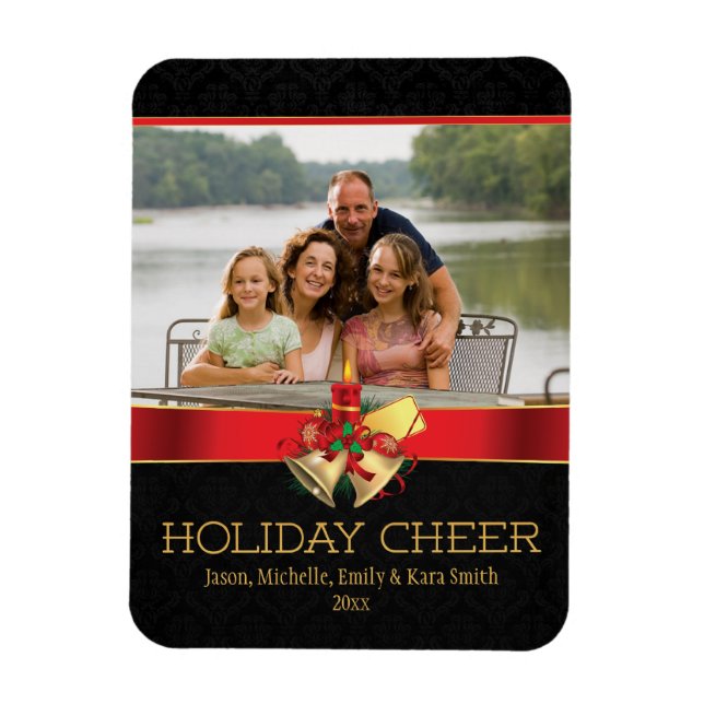 Eleganter Foto-Magnet aus schwarzem Gold Magnet (Vertikal)