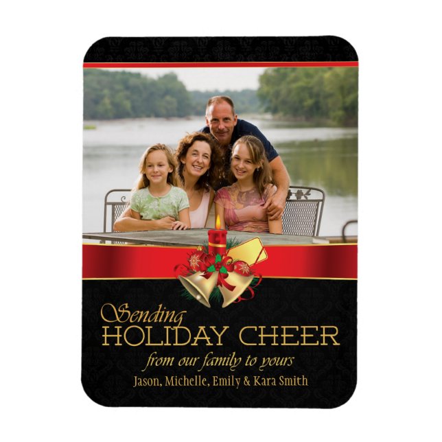 Eleganter Foto-Magnet aus schwarzem Gold Magnet (Vertikal)