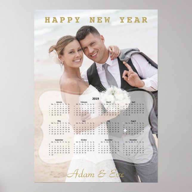 Eleganter Foto-Mini-Kalender Poster (Vorne)