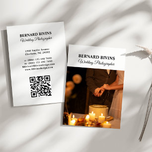 Eleganter Fotograf Einfacher Social-Media-QR-Code Visitenkarte