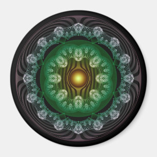Eleganter fraktaler verzierter Muster-Magnet Magnet