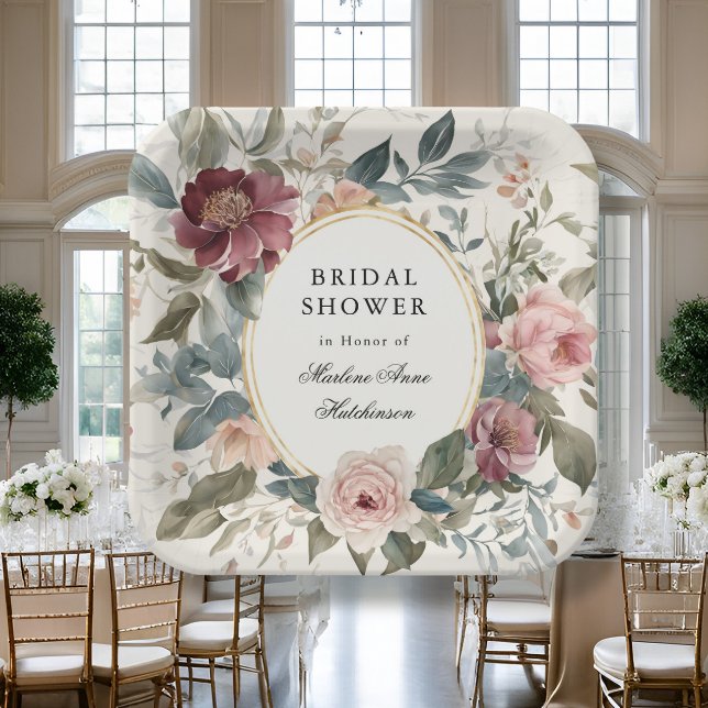 Eleganter Französischer Brautparty Tee Pappteller (Von Creator hochgeladen)