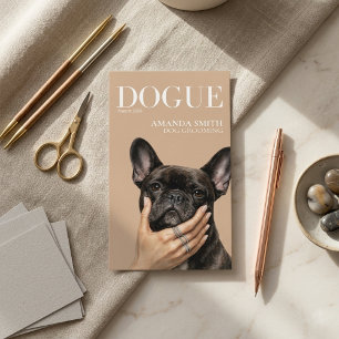 Eleganter Französischer Bulldogge Dogue Cover Gesc Visitenkarte