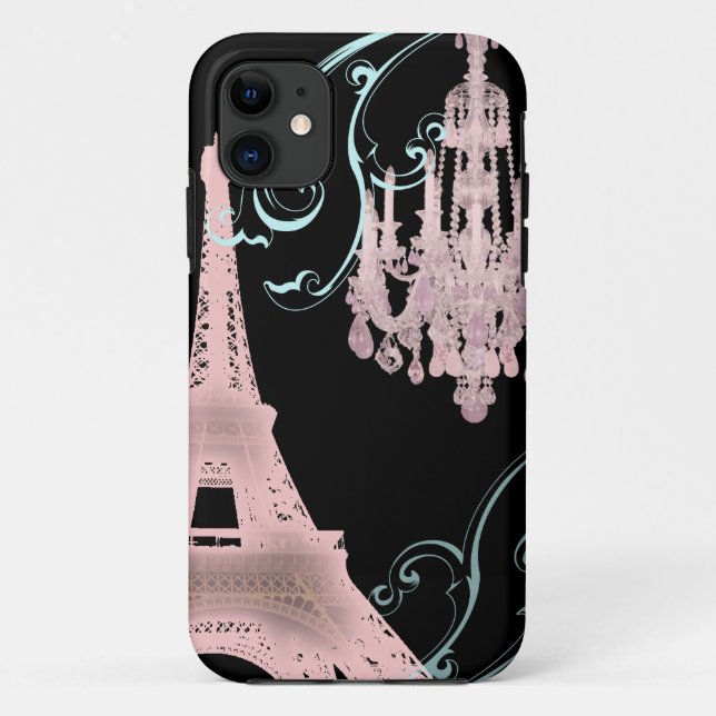 eleganter, französischer Pariseiffturm Case-Mate iPhone Hülle (Rückseite)