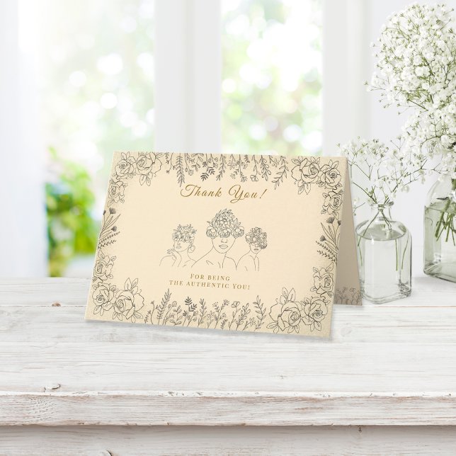 Eleganter Frauentag Geschichte Dankeskarte (Von Creator hochgeladen)