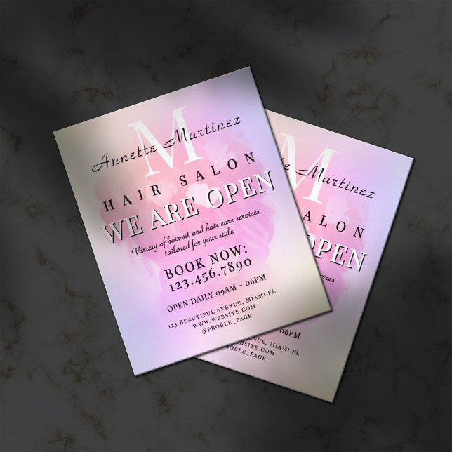 Eleganter Friseur minimalistisch Flyer (Von Creator hochgeladen)