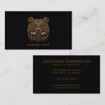 Eleganter Friseurladen Bronze Bär Friseurstange 