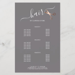 Eleganter Friseursalon der modernen Rose Flyer