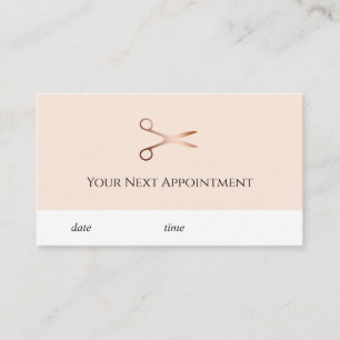 Eleganter Friseursalon der modernen Rose Terminkarte