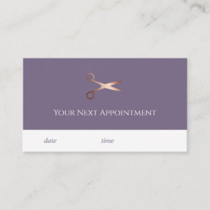 Eleganter Friseursalon der modernen Rose Terminkarte