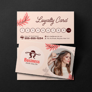Eleganter Friseursalon Hairstylist Make-up-Artist Treuekarte