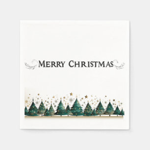 Eleganter "Frohe Weihnachten" Urlaub Napkins Serviette