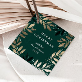 Eleganter froher Weihnachts-Golfurlaub Geschenkanhänger