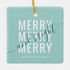 Eleganter fröhlicher und heller Weihnachtsurlaub Keramikornament