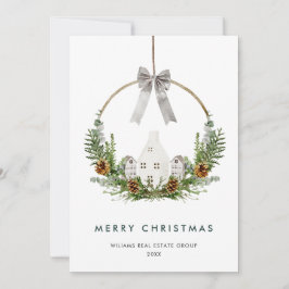 Eleganter, fröhlicher Weihnachtsverband Feiertagskarte