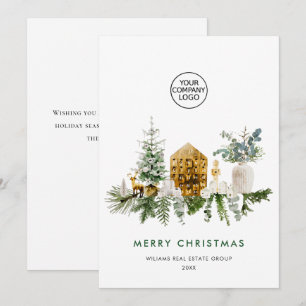 Eleganter, fröhlicher Weihnachtsverband Feiertagskarte