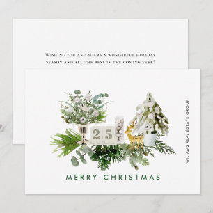 Eleganter, fröhlicher Weihnachtsverband Feiertagskarte