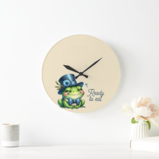 Eleganter Frosch Große Wanduhr