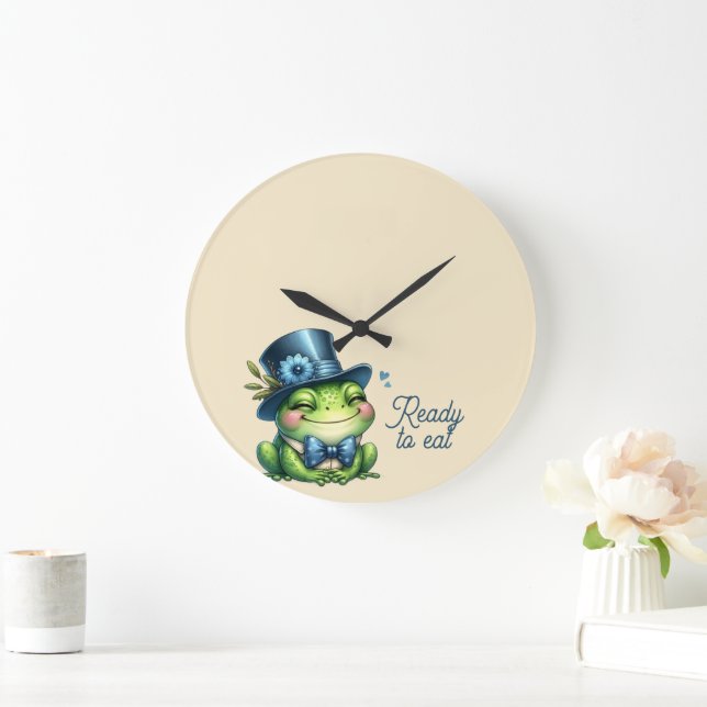 Eleganter Frosch Große Wanduhr (Zuhause)